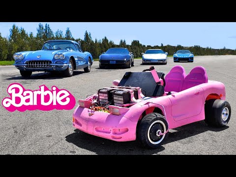 Can my Barbie toy beat 4 real Corvettes?