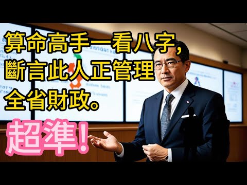 算命高手一看八字, 斷言此人正管理全省財政, 超準!