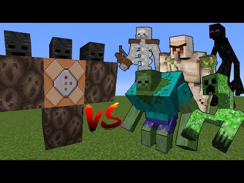 Wither Storm vs Mutant Mobs in Minecraft