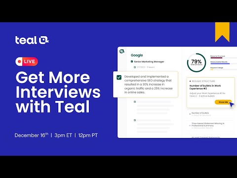 Get More Interviews with Teal