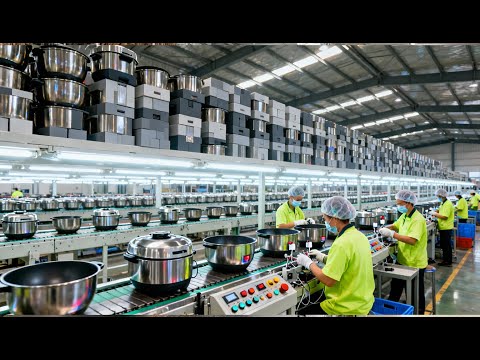 Inside the Panasonic Rice Cooker Factory - From Materials to Smart Non Stick Bowls (Full Process)