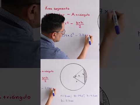 Área de un segmento circular  #Educación
