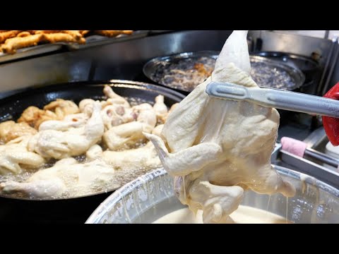 Legend Korean Fried Chicken with Green Onion / Spicy Chicken Feet | Korean Street Food