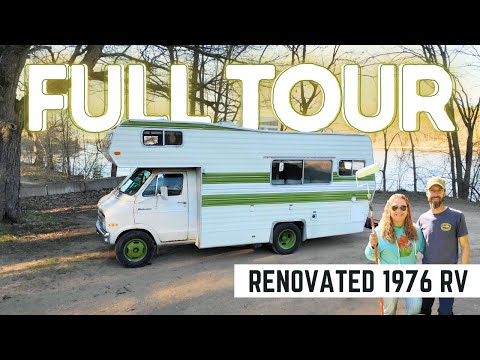 Full Tour of Our Renovated 1976 Vintage RV Camper - Amazing Transformation!