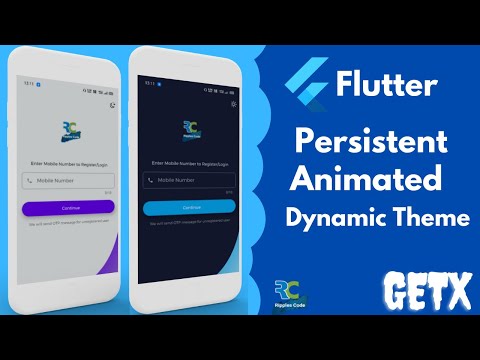 Persistent Animated Dynamic Theme in Flutter using GetX & Animated Theme Switcher || Flutter || GetX