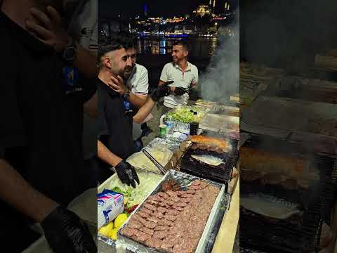 Delicious Turkish Street Food — grilled fish in lavash with veggies and taste sauce!🌯🐟