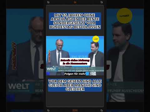 SONDERGESETZ VOM BUNDESTAG BESCHLOSSEN #shortsfeed #rente #gesetz #rentennews #deutschland #fyp