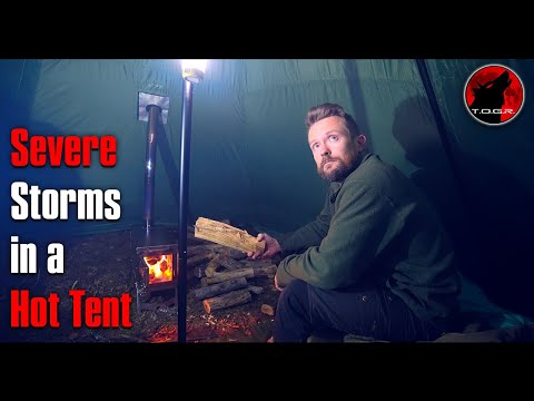 Attacked by Violent Storms in a Hot Tent - Extreme Conditions Adventure - Is the Tent Going to Fail?