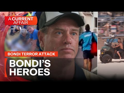 Brave lifeguards among the first to help during Bondi shooting | A Current Affair
