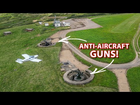 Why have they got ANTI-AIRCRAFT GUNS protecting this runway?