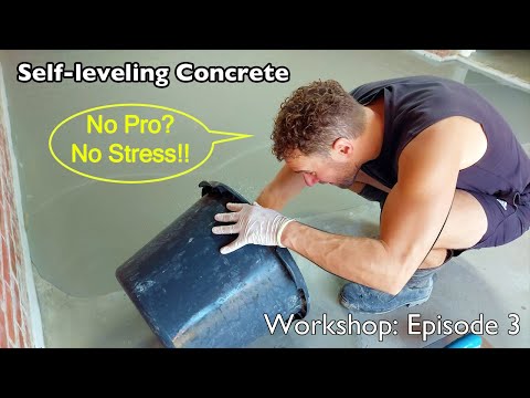 YouTube Workshop: Episode 3 Self leveling concrete -The Pour