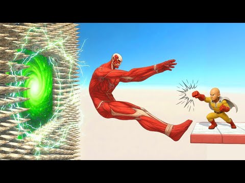 One Punch Man Throw Monsters into Spike Evolution Portal - Animal Revolt Battle Simulator
