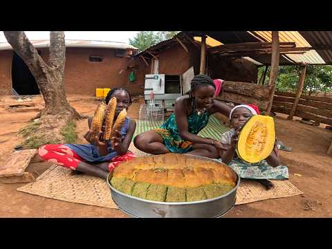 Charcoal Oven Baking Super Sweet Vegetable Bread With Hot Tea for my Village Extended Family