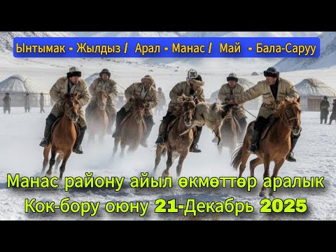 Манас району айыл өкмөттөр аралык Кок-бору оюну 2025