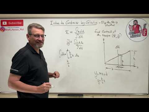 Statics: Lesson 42 - Intro to Centroid by Calculus Method, Flip the Strip Method