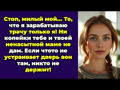Стоп, милый мой… То, что я зарабатываю трачу только я! Ни копейки тебе и твоей ненасытной маме не