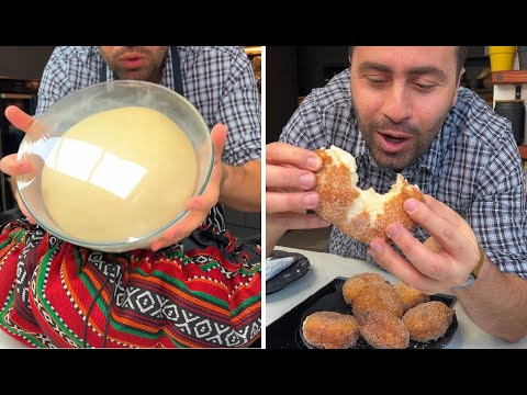 Home made donuts with chocolate and vanilla filling | Easiest and tastiest recipe