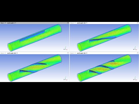 Part 1 Flow rate vs Swril Angle in Pipe in Anys Fluent