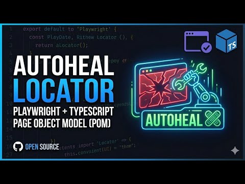 Auto-Heal Locators in Playwright (TypeScript) | AI-Powered Self-Healing Test Automation #autohealing