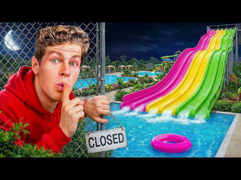 Sneaking Into A Waterpark Overnight!