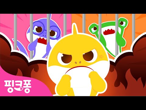 올리의 친구들이 갇혔어요! 😨 | 아기상어 유치원🏫 | 동물 그림자 놀이 | 유아 퍼즐 | #놀이친구 | 핑크퐁! 인기동요