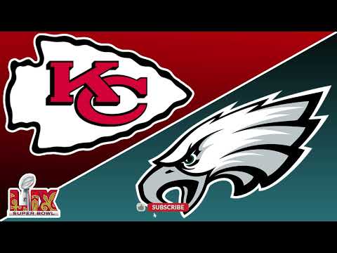Kansas City Chiefs vs Philadelphia Eagles SUPER BOWL 1HR LOGO LOOP, WALLPAPER, BACKGROUND, NO SOUND