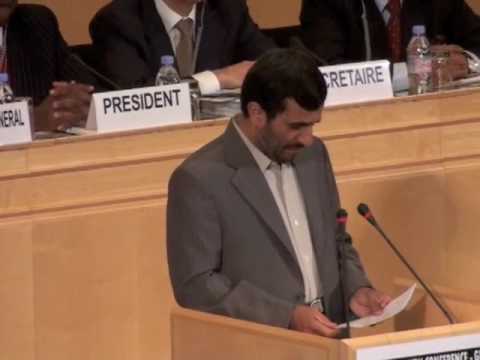 Mahmoud Ahmadinejad, full speech Geneva April 20, Part 1/4