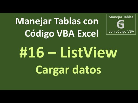 ListView, configuración, cargar encabezados y cargar datos | ListView #1 con VBA Excel