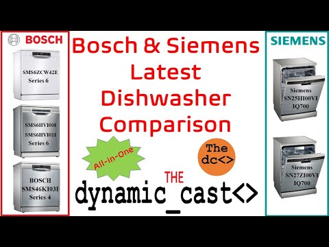 Bosch &amp; Siemens Dishwasher Comparison SN25HI00VI, SN27ZI00VI, SMS6ZCW42E, SMS6HVI00I, SMS6HVI01I