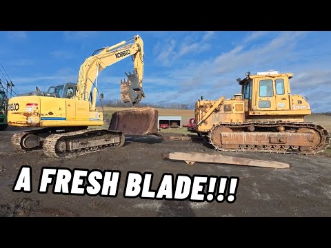Road trip for a New Dozer Blade | Pickup and Installation of TD25G Blade