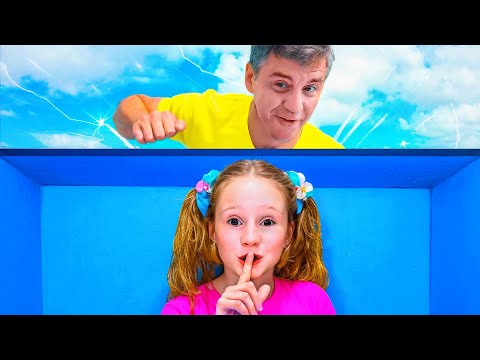 Nastya and Dad are playing a mysterious colored box challenge