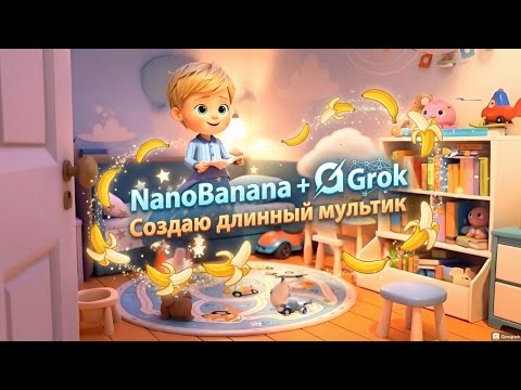 Генерирую длинный мультфильм в Grok с помощью Last Frame Method