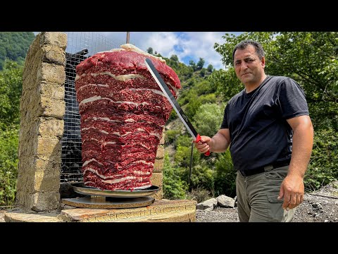 I Made a Grill That Can Cook That Size Massive Doner Meat! Delicious To The Last Bite!