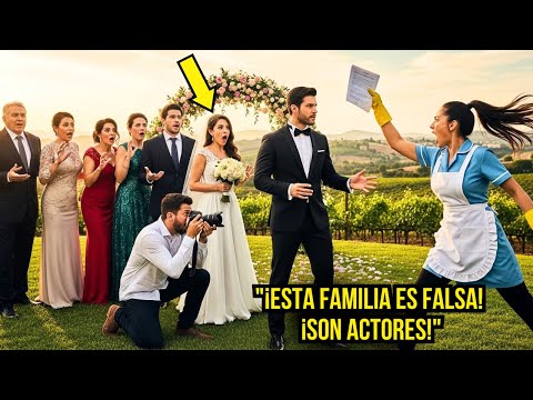 MIENTRAS TOMABAN LAS FOTOS.. LA LIMPIADORA REVELÓ QUE TODA LA FAMILIA DE LA NOVIA ERA FALSA -ACTORES