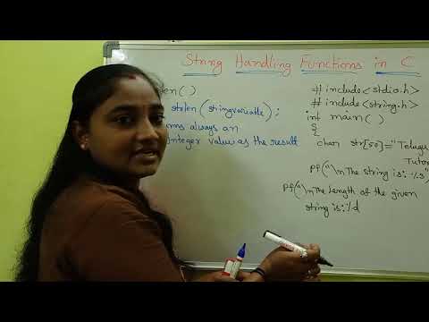 C Language ||Strings in C :Part-4||String handling functions : Part-A ||Telugu Scit Tutorial