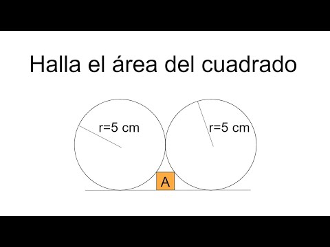 2 CÍRCULOS 1 CUADRADO Área del cuadrado. Geometría Básica