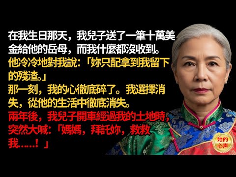 兒子轉300萬給岳母，卻羞辱我「只配撿剩的」。我決定從他生命中消失…
