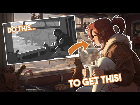 3 VALUE STUDY Method to LEVEL UP your Paintings! (BEGINNER FRIENDLY)