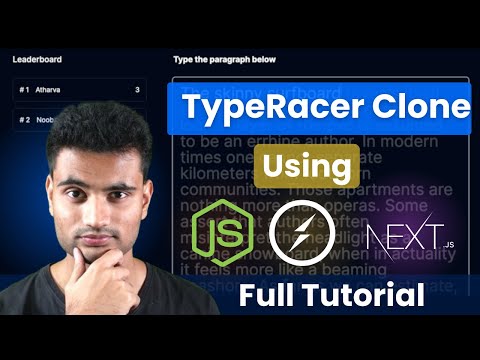 Create a TYPERACER clone using Node.js, Socket.io, Next.js, Shadcn-ui, Turborepo and more!