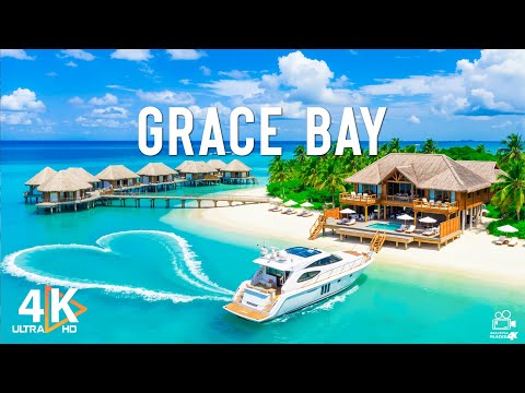 Grace Bay 4K UHD 🏝️ Crystal Blue Waters, White Sands & The Tropical Beauty of Turks & Caicos