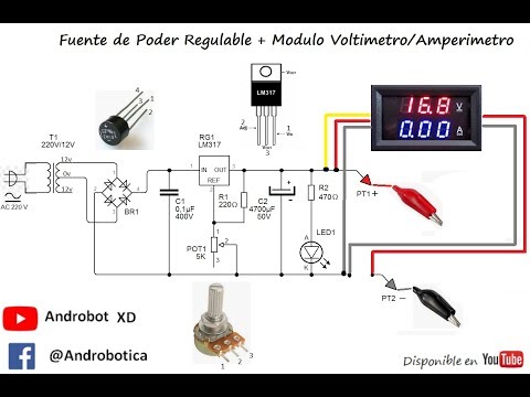 DIY Fuente Regulable + Módulo Voltímetro/Amperímetro [TUTORIAL] [PROTOBOARD]