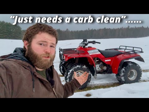 Honda fourtrax 300 came in for a carb clean and i ended up taking the engine apart…