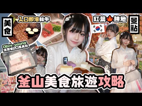   韓國🇰🇷釜山美食旅遊攻略！紅葉勝地🍁入口即溶韓牛～一望無際沙灘Cafe☕️Olive young爆買$200,000美妝🛒 燒錢級遊艇放煙花🎆！|🐸肥蛙 mandies kwok 
