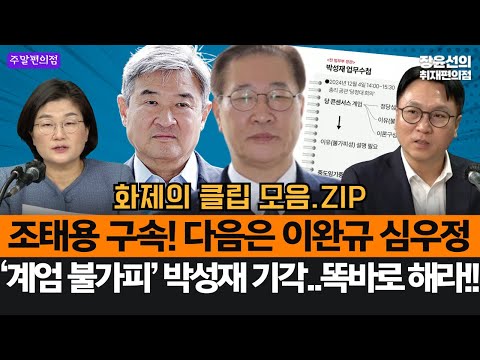 조태용 구속! 다음은 이완규 심우정-‘계엄 불가피’ 박성재 기각..똑바로 해라!! #화제의클립_모음.ZIP
