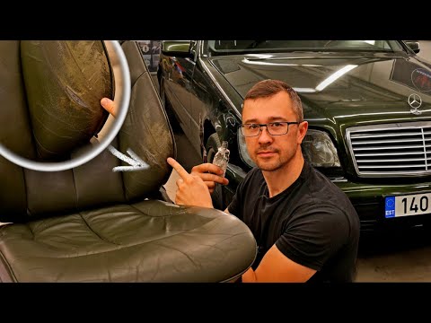 I restore what can't be restored. The legendary Boar, in a 140 body. Leather refinishing.