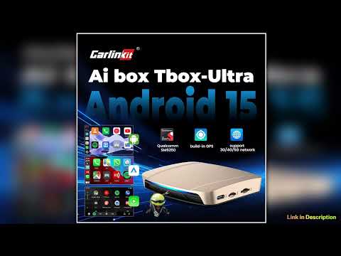 CarlinKit Ultra Android 15 Carplay Android Auto Car Ai Box SM6350 Builtin GPS 8GB256GB 5G LTE Wirel