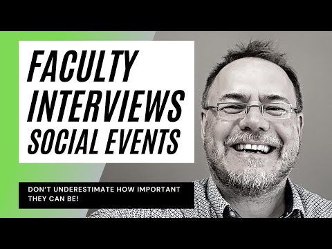 Faculty job interviews: Master the social events during the interview #assistantprofessor #interview