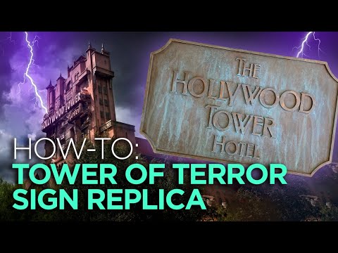 Tower of Terror Sign Replica - Bronze Patina Paint Technique
