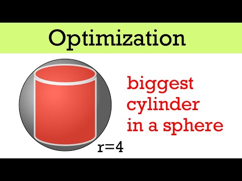 A right circular cylinder is inscribed in a sphere of radius 4. Find the largest possible volume