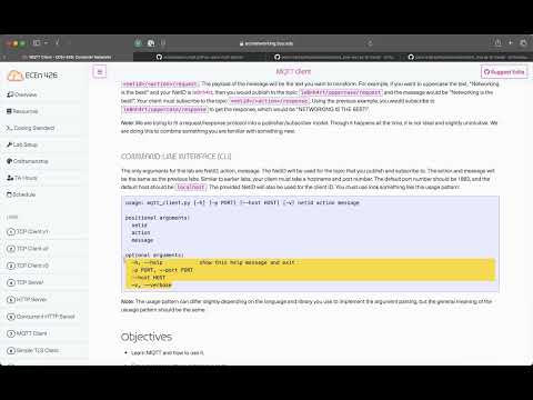 MQTT Client Lab Lecture